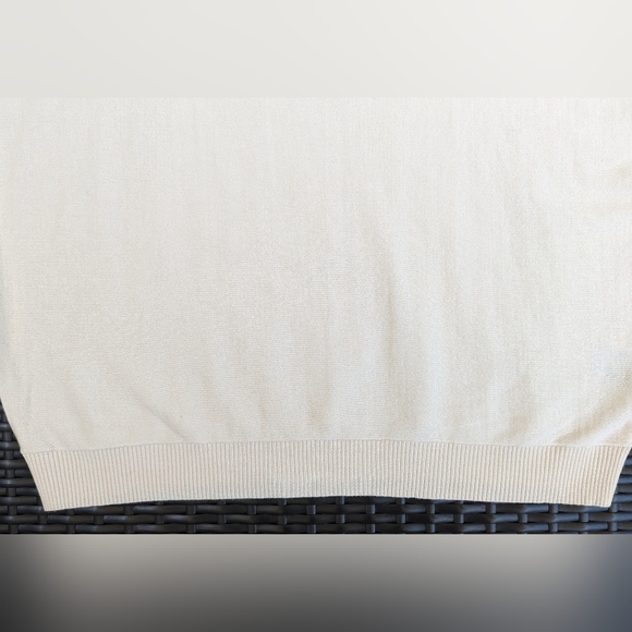 XL Cream White Sweater W/Ribbed Hem and Cuffs Devotion by Cyrus - Picture 2 of 6